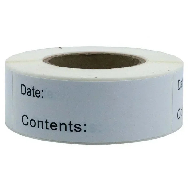 1 Roll Self-Adhesive Removable Freezer Refrigerator Food Storage Paper Sticker Labels White Date Stickers For Home Storage Tags