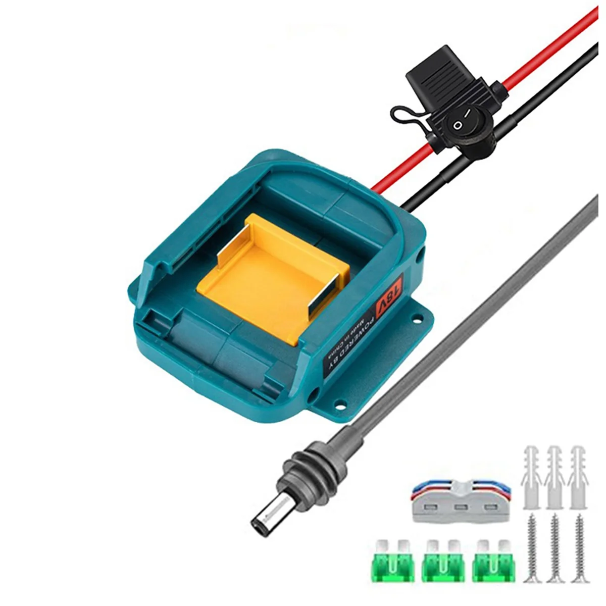 SEMOIC For Mini Battery Adapter for 18V Battery Mini DC Power Cable for with 3 Fuses