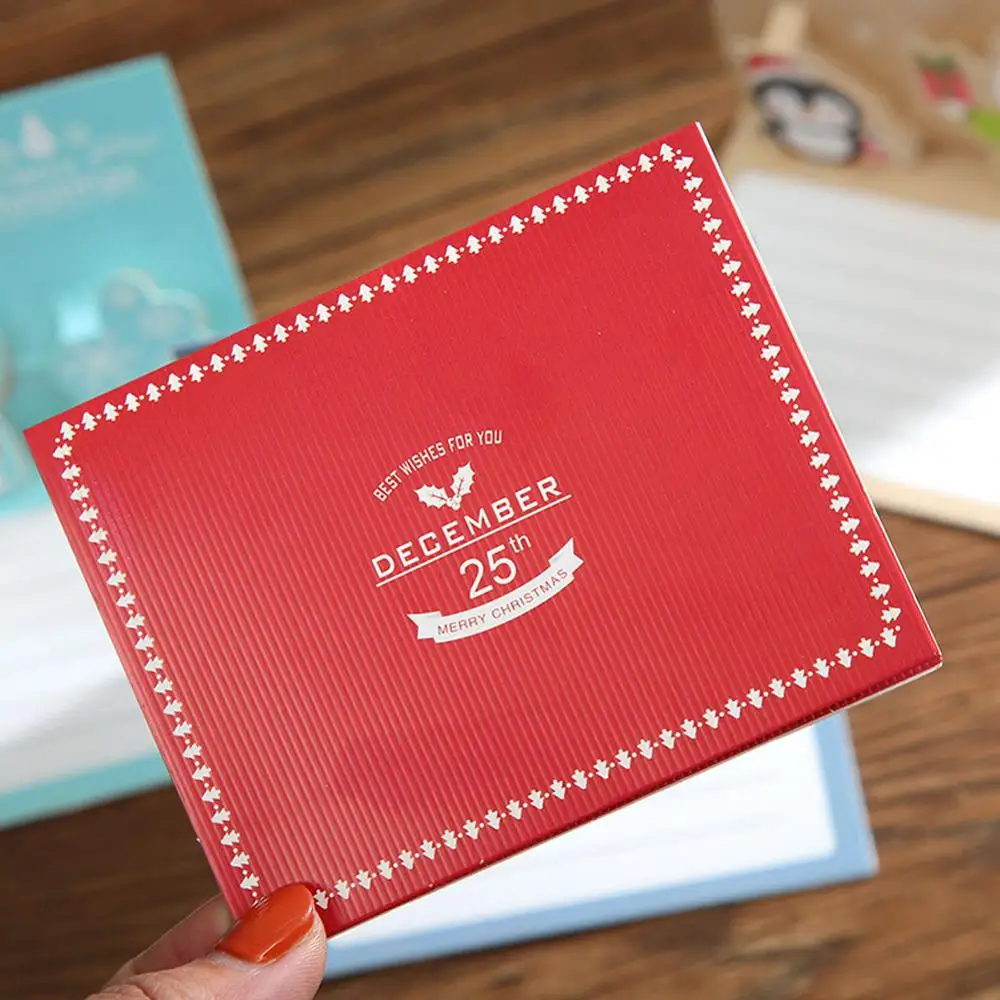 3D Cartoon Kids Mini Lovely Happy New Year Greeting Card Merry Christmas Snowman Cards with Envelope Postcard Card Xmas Gifts