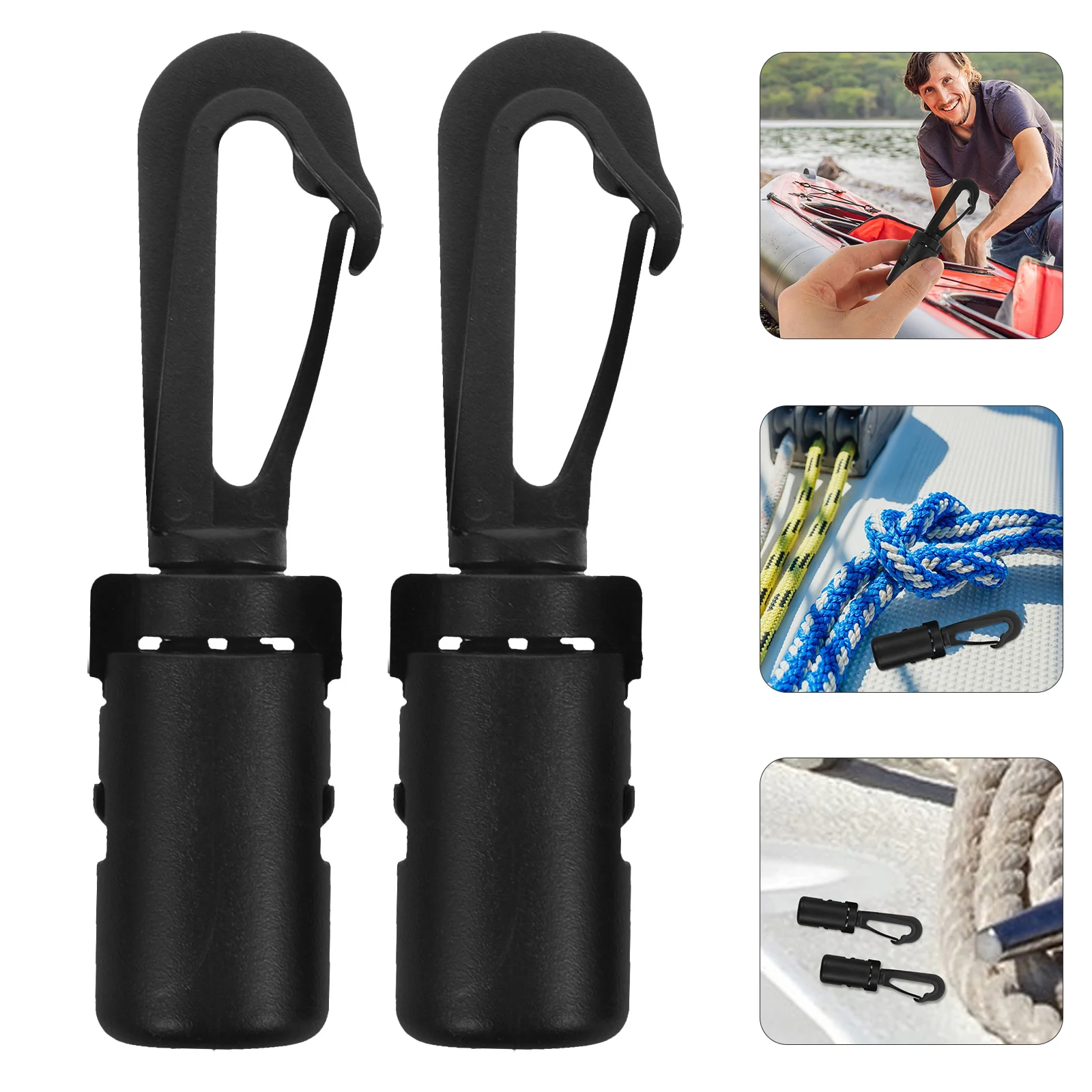 

20 Pcs Elastic Cord Hook Hooks Boat Accessories Marine Kayak Paddle Holders Rope Plastic Adjustable Fixing Buckle Fixed