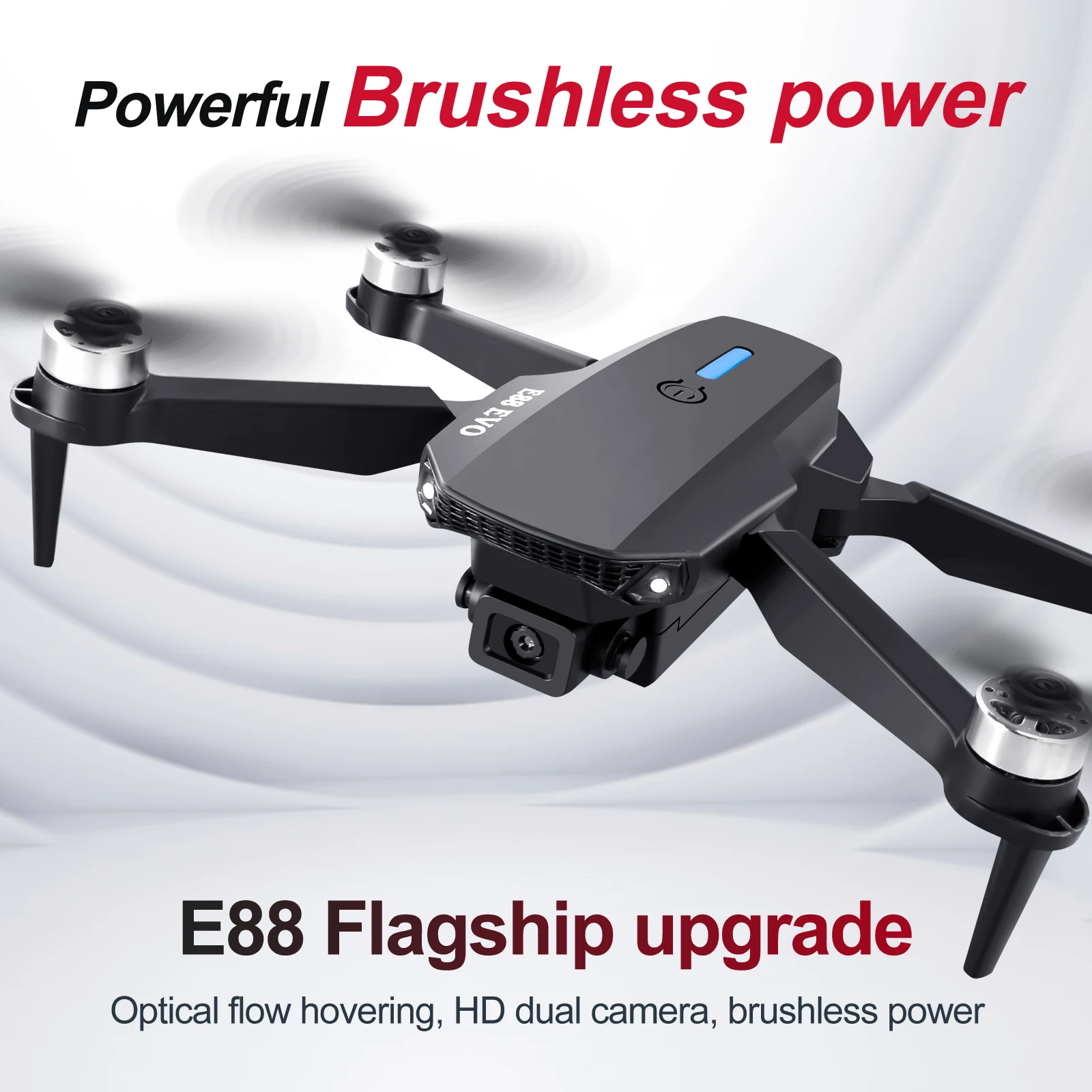 E88 Pro Drone 5G WiFi FPV Brushless Motor Return 4K HD Dual Camera Optical Flow Localization RC Quadcopter Drone Toys drone quadcopter