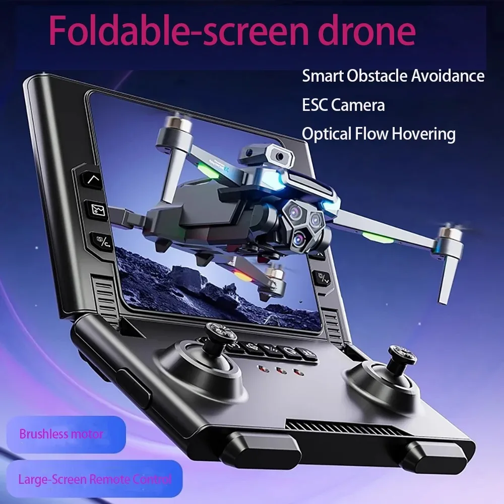 Drone M66 MAX sans balais 2.4G avec caméra, temps de vol 27 min, gris