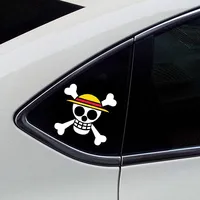 1pcs One Piece Luffy car Sticke Anime Peeking Glass Vinyl Decal Sticker For Car Window Laptop Hydroflask Waterbottle PVC 1