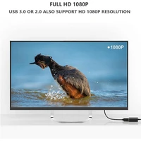 Multi-Functional Convenient HD 1080P Audio/Video Computer Driver USB To -Compatible Converter,Black Durable Easy Install 2