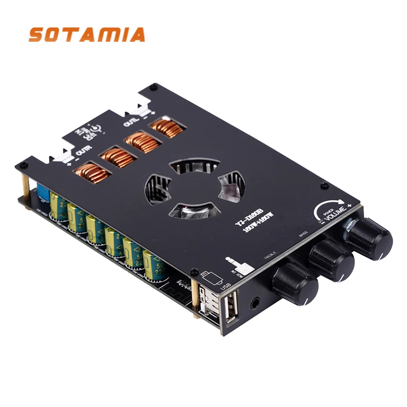 

SOTAMIA TDA7498E Bluetooth Amplifier Audio Dual Channel Amplificador AUX U Disk Digital Class D HIFI Power Amplifier Board