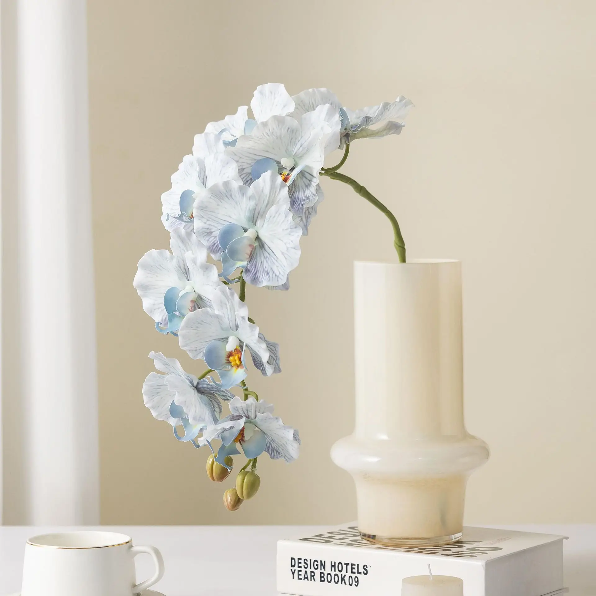 Elegant Silk Butterfly Orchid Floral Arrangement for Weddings and Home Décor