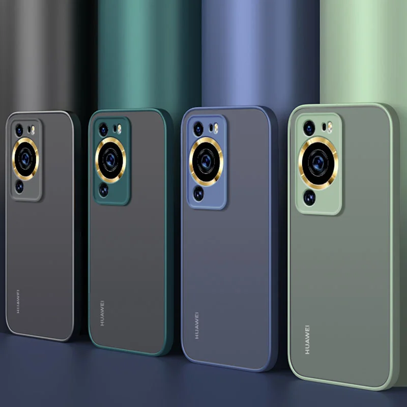 Роскошный гибридный матовый чехол для Huawei P60 P50 P40 Lite P30 Mate 40 50 Nova 11 10 9 8 Pro SE, жесткая задняя крышка из поликарбоната, силиконовый мягкий чехол (art.: 3920c2f43ea50) - 3920c2f43ea50