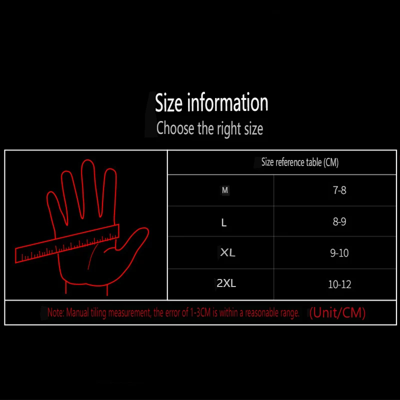 Unisex Leather Carbon Motorcycle Winter Gloves