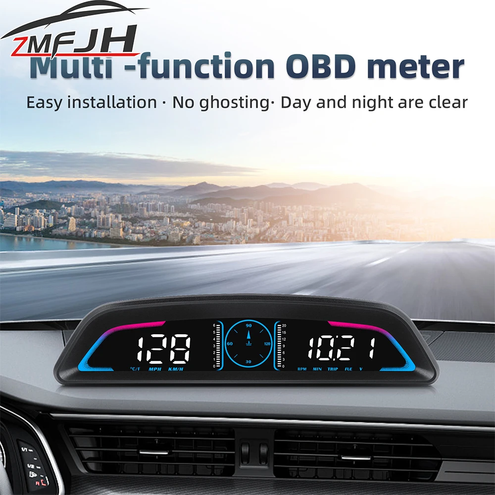 Compteur de vitesse numérique pour voiture, OBD/GPS B3 G3, affichage HUD multifonctionnel avec fonction d'alarme, accessoires automobiles 1 Compteur de vitesse numérique pour voiture, OBD/GPS B3 G3, affichage HUD multifonctionnel avec fonction d'alarme, accessoires automobiles 1