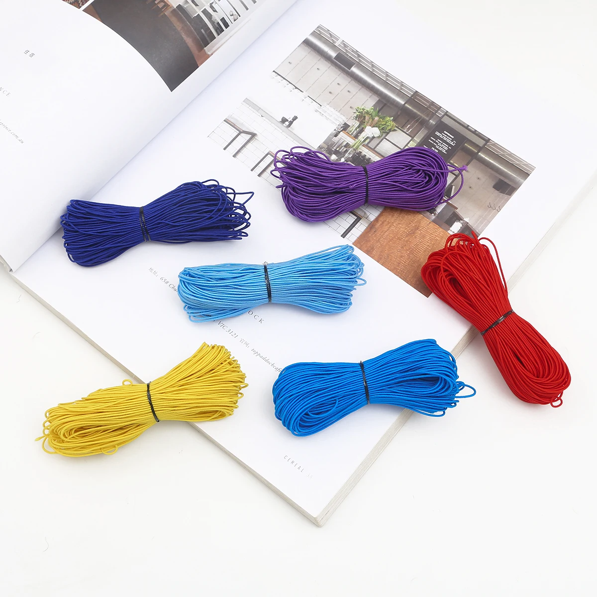 1mm 25M/Lot Loose Elastic Beading Cord 10 Color To Selection elastiques couture For Handmade Sewing Accessories