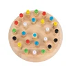 Kids Wooden Memory Match Stick Chess Game Fun Block Board Game Educational Color Cognitive Ability Toy For Children 5