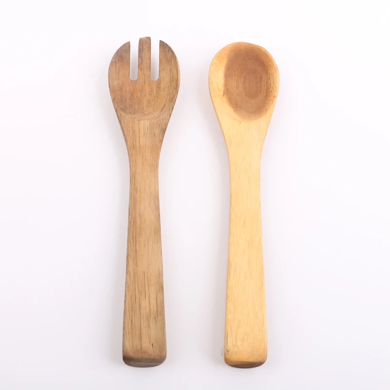 Unique 12.6 Inches Large Ceramic Plate Salad Soup Plate with Letter Pattern Design Includes Premium Acacia Wood Fork and Spoon
