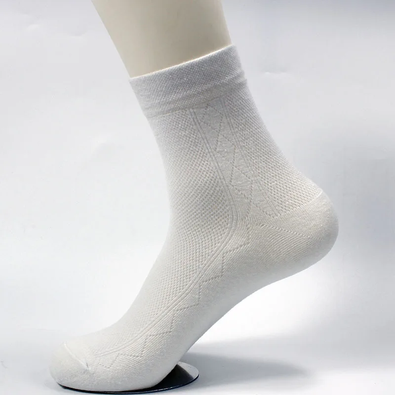Cotton Socks New Styles Men's Socks White Business Man Socks Breathable Summer For Male Anti-Odor Socks 5 Pairs Plus Size 38-46