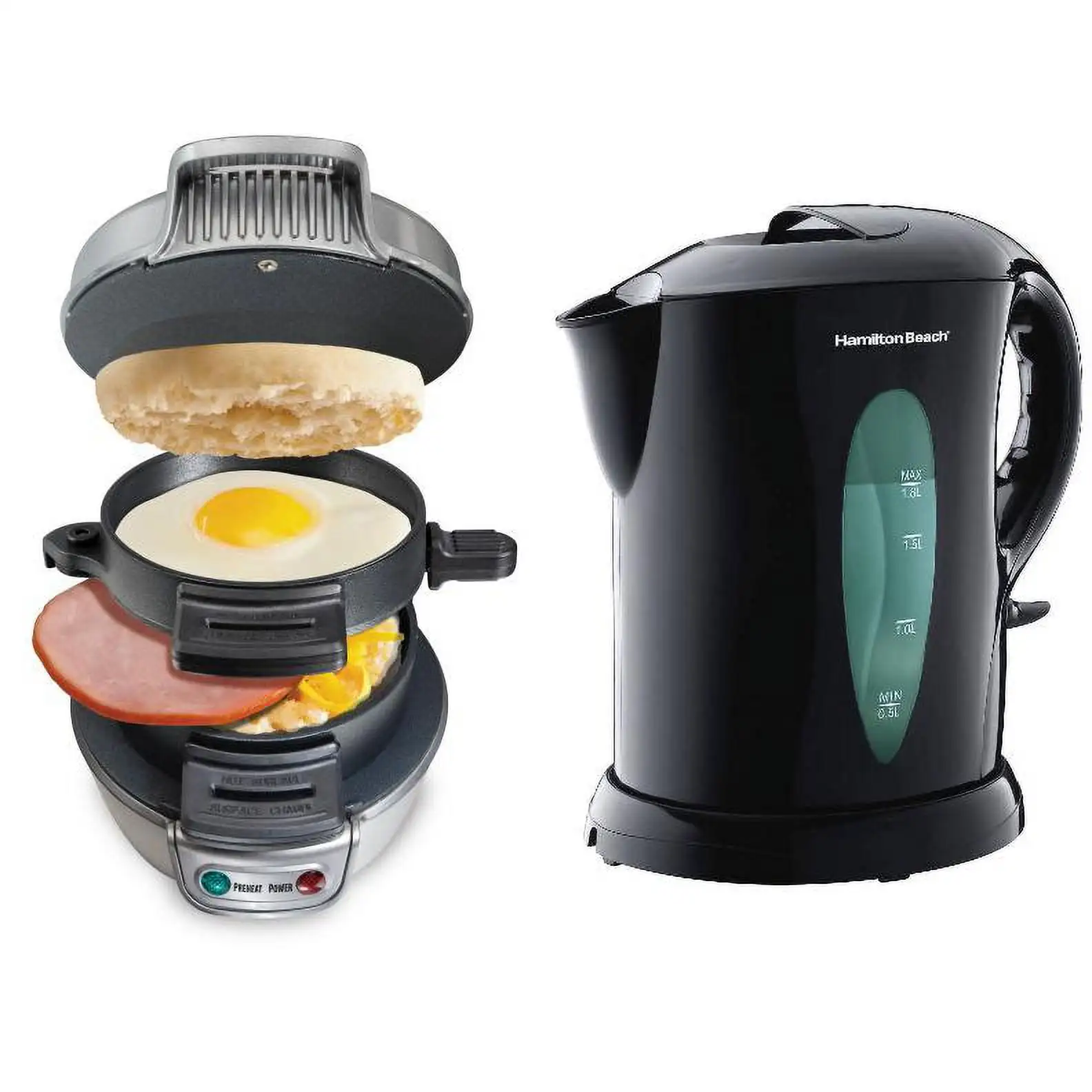 

Breakfast Sandwich Maker with Electric Kettle Value Bundle