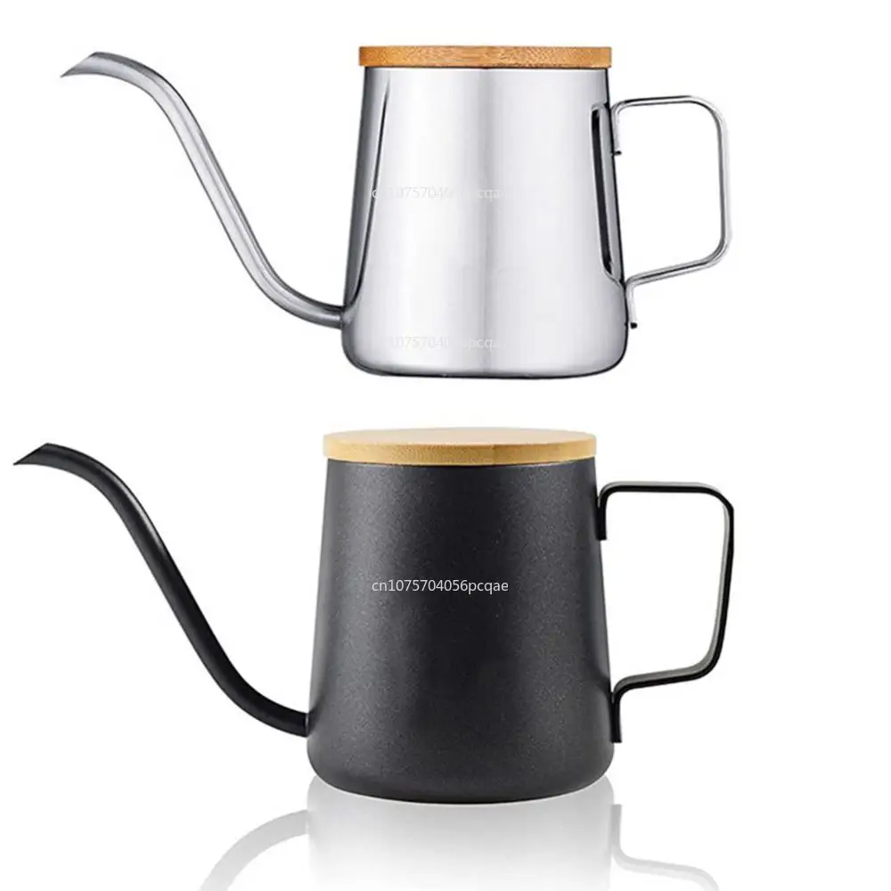 Drip Kettle 250ml 350ml Coffee Tea Pot Non-stick Coating Food Grade Stainless Steel Gooseneck Drip Kettle Swan Neck Thin Mouth