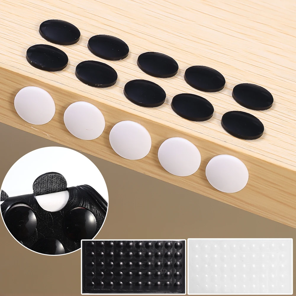 Description Picture 2 of item50/100pcs Anti-collision Sticker Self-adhesive Silicone Particles Round Bumpers Soft Anti Slip Shock Absorber Foot Pads Damper