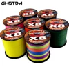 Ghotda Colorful Japanese Braided Fishing Line 0.14-0.5m Multifilament Carp Fishing Line 8 Strands 100m 300m 500m 1000m 4