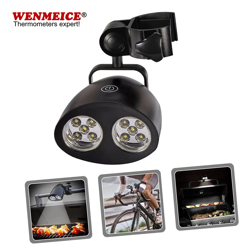 WENMEICE ไฟฉาย LED พกพาสำหรับย่างบาร์บีคิวแบบสัมผัสอัจฉริยะ ไฟบาร์บีคิวกลางแจ้งพร้อมคลิปยึดสำหรับติดอุปกรณ์ย่างบาร์บีคิว 1