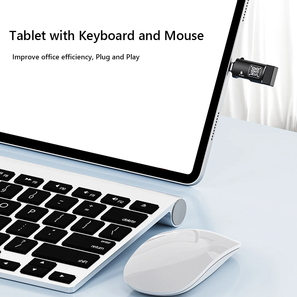 투인원 C타입-USB 3.0 TF 카드 리더, OTG C타입-USB 암 + TF 콤보 어댑터, 휴대폰 카드 리더, PC 노트북 액세서리