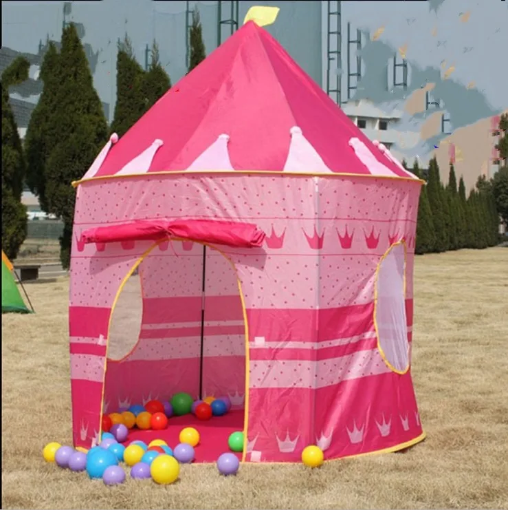 135CM Portable Kids Tent Toys Folding Tents Baby Play House Boys Girls New Cartoon Castle Children Room Decor