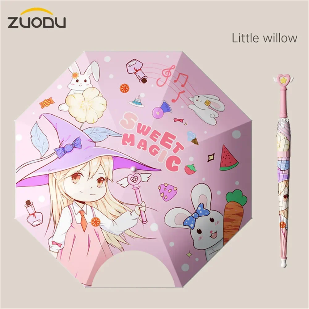 

Umbrella Girl Cute Dual-Use Sun Protection Children's Rain Shine Boys Primary School Baby Kindergarten Practical Modern Luxury