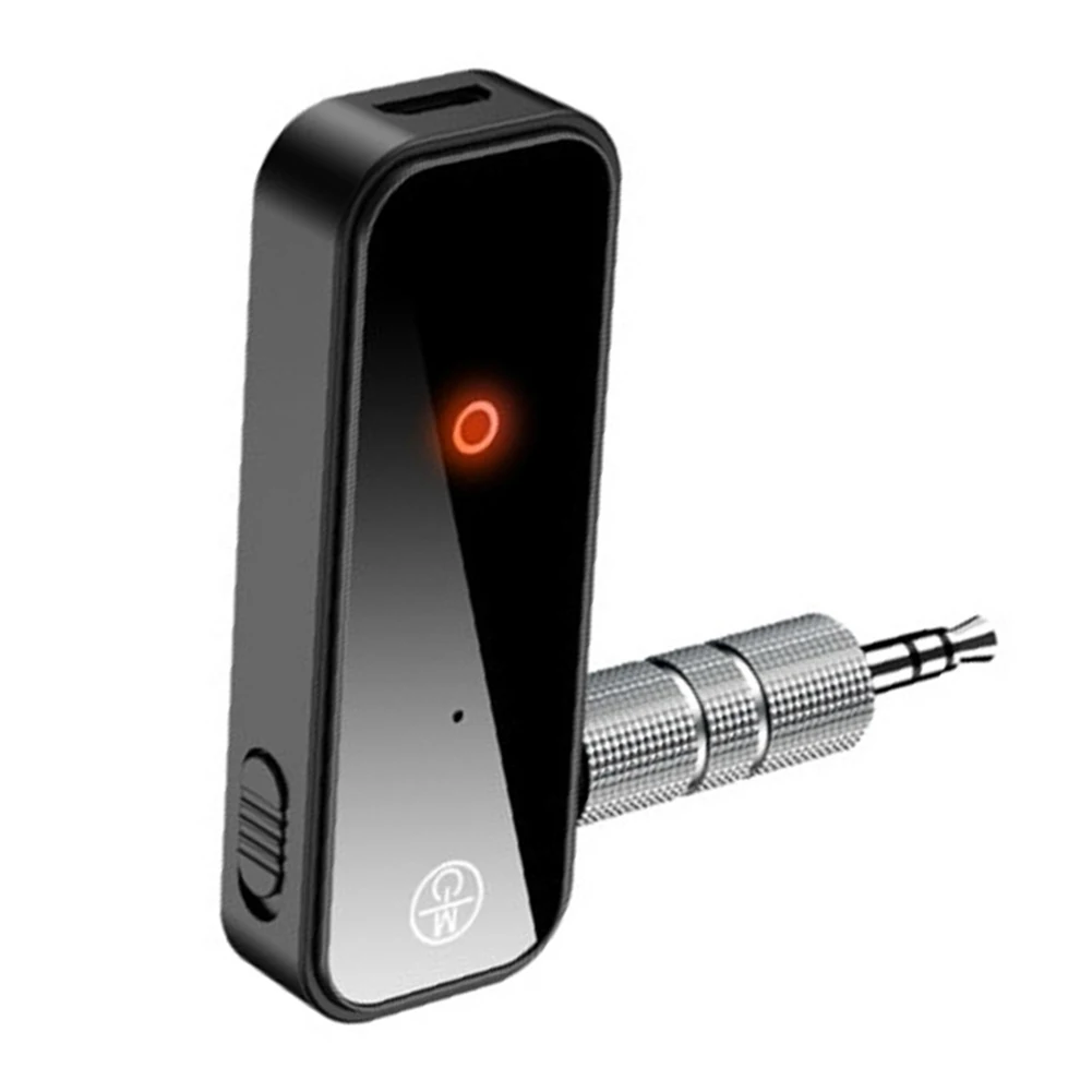 Bluetooth-Compatible 5.0 Transmitter Receiver 2 in 1 Audio Aux Adapter Wireless Receiver for Handsfree Call for Car Audio Music