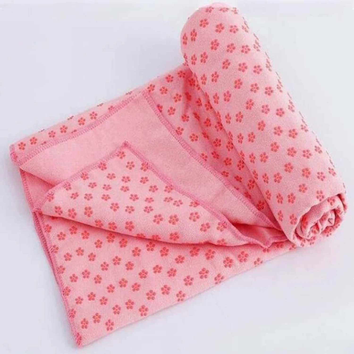 Non-Slip Yoga Mat Towel-Absorbent, Versatile for Hot Yoga, Pilates Grip Dots Stability