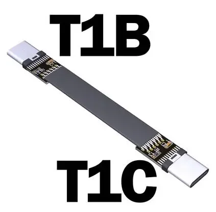 Cabo de Extensão Plana de Velocidade Total Fita Fpv Usb 3.1 tipo c 90 Graus Ângulo Acima e Abaixo Usb-c Dados Gen2 10gbps - Imagem 4