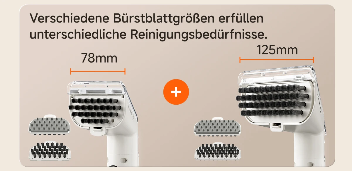 Uwant Y100 Dampf-Teppichreiniger 100 ° C Steam 18KPa 1750W Sprühbürste mit Saugfunktion, Selbstreinigung, Mehrfachdüsen für Sofa, Auto, Schuhe, Haustiere – Detail 6