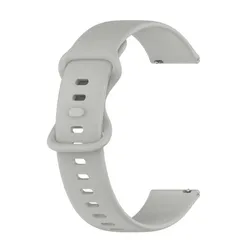 Soft Silicone Sports Wristband Bracelet - 20mm/22mm Strap - 20mm (Gray)