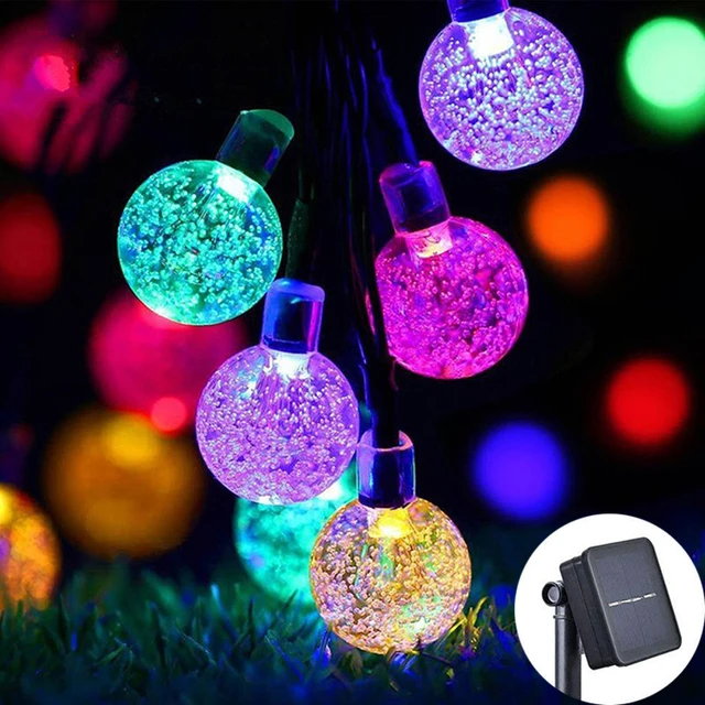 outdoor solar lanterns Solar String Lights Outdoor 60 Led Crystal Globe Lights with 8 Modes Waterproof Solar Powered Patio Light for Garden Party Decor solar stake lights Solar Lamps
