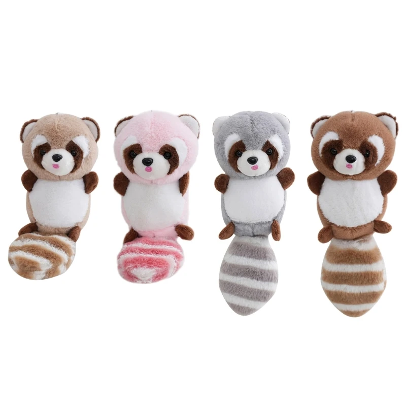 

Mini Raccoon Schoolbag Pendant Keychain Ladies Furry Cartoon Charm For Boys Girls Vending Machine Y55B