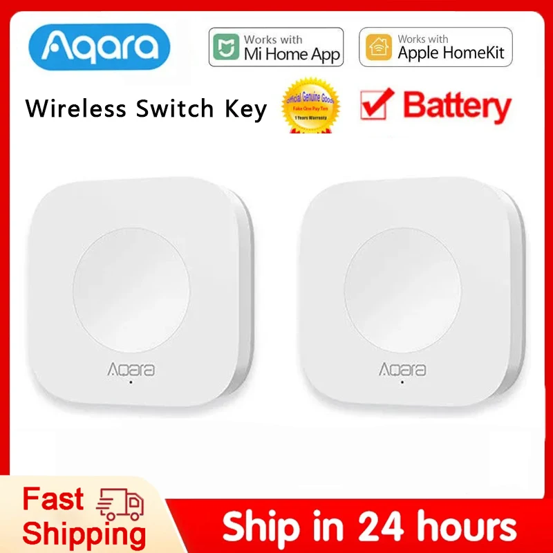 

Aqara Smart Wireless Switch Key Zigbee Intelligent Application 1 Key Control Button work with Mihome Homekit for Home Security