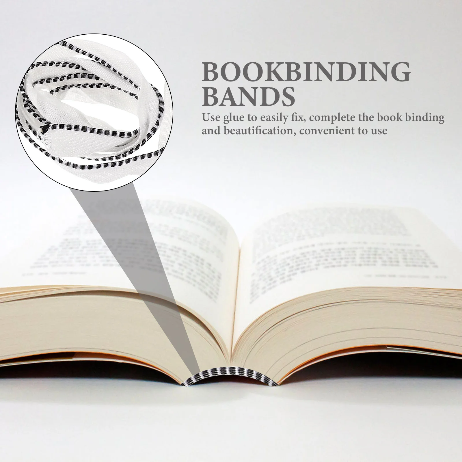 Black White Dots Polyester Book Headbands Photo Headbands Book Binding Belts Diy Supplies Bookbinding Bands Office Binding Combs