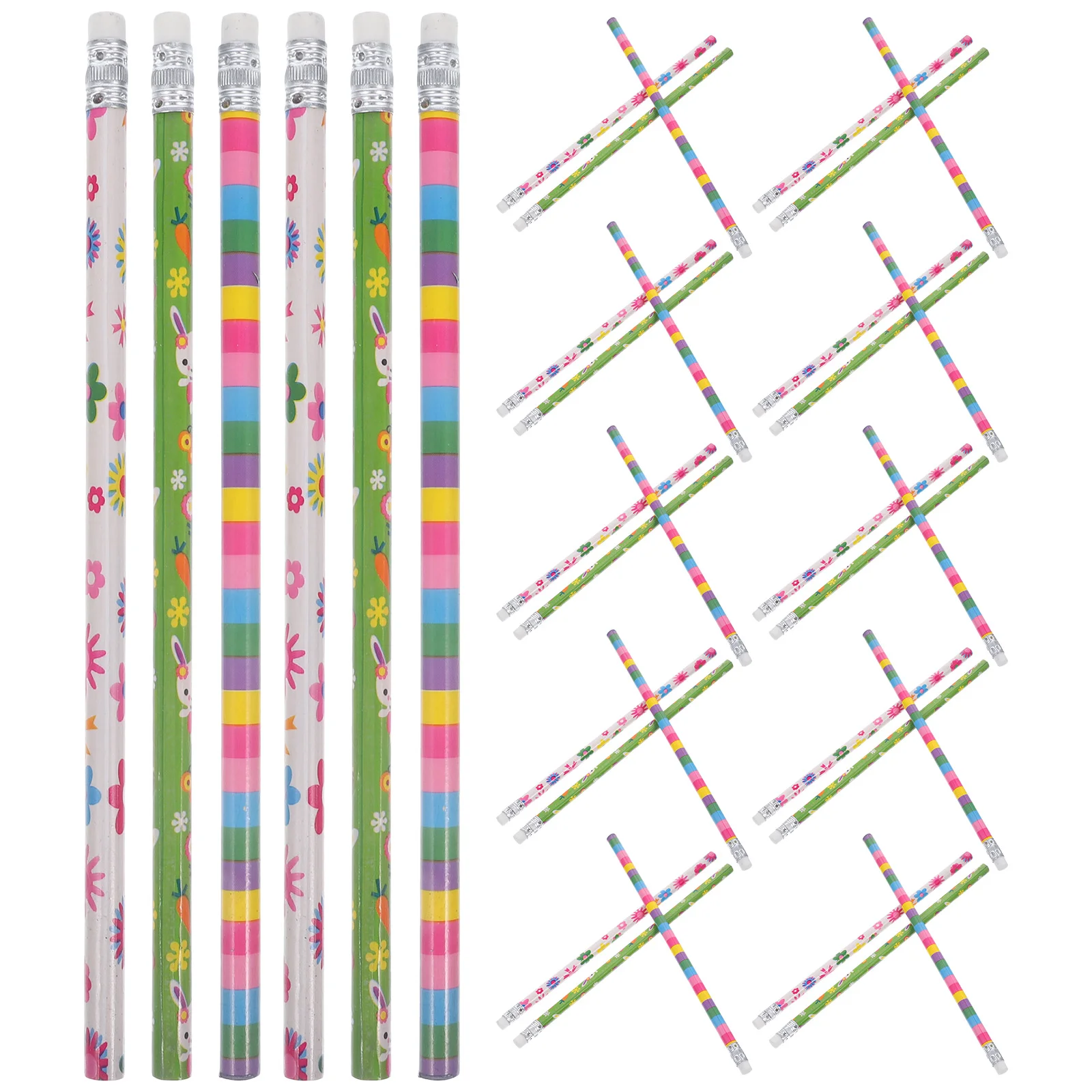 

40 Pcs Gift Easter Pencil Primary School Erasers for Kids Artists Pencils Wood Writing