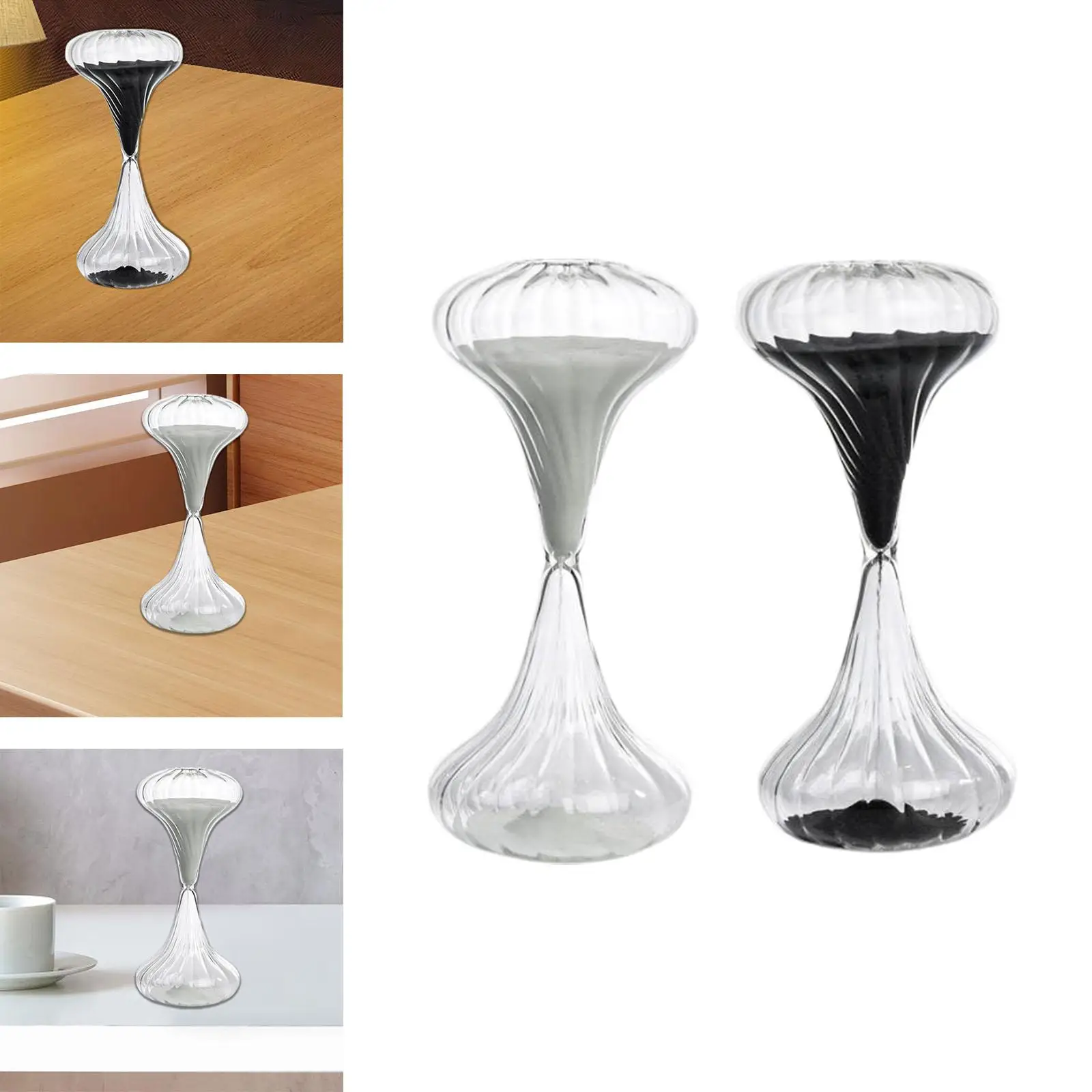 Glass Hourglass Valentine's Day Gift Creative Home Furnishings Hourglass Timer for Office Cabinet Bedroom Tabletop Festival