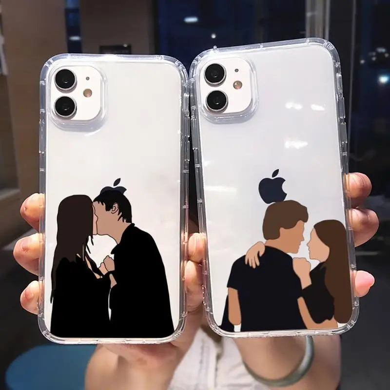 Прозрачный чехол для телефона с изображением дневников вампира Дэймона iPhone 6 7 8 11