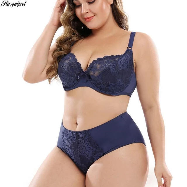 Beauwear Ultra Thin Women Bra And Brief Kit Plus Size Female Lingeries Wave  Stripe Lace Brassiere And Underpant Set For Ladies Q0705 From Sihuai03,  $8.51