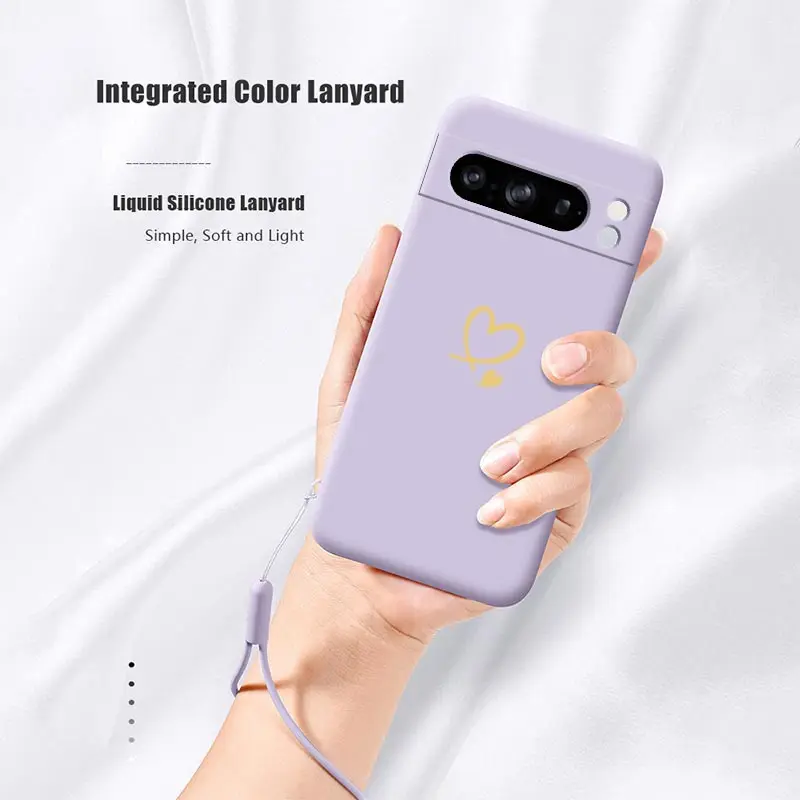 Hollow Heart Silicone Phone Case - Stylish Bracelet Design Cover