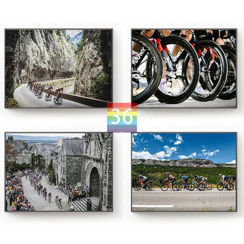 Francia Bicicletta Bici Tour Poster Tour De France Paesaggio Decorazione Della Parete Bicicletta Tour Wall Art Picture For Home Room Decor Estetico