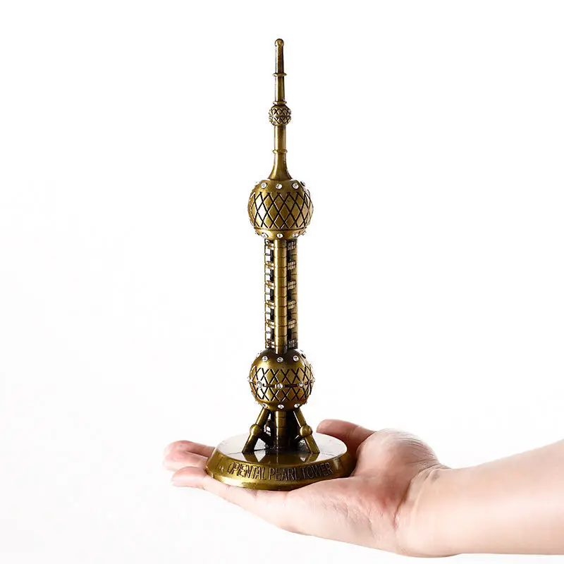 Ornament Crafts Miniature Figurines BJ02 Metal World Famous Building Architecture Model Statue Landmark Tourist Souvenir Home Office Decoration Desk Decoration