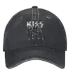 KISS The Band Washed Baseball Cap Rock Music Stylish Trucker Hat Summer Unisex Men Tennis Skate Sunscreen Snapback Cap 1