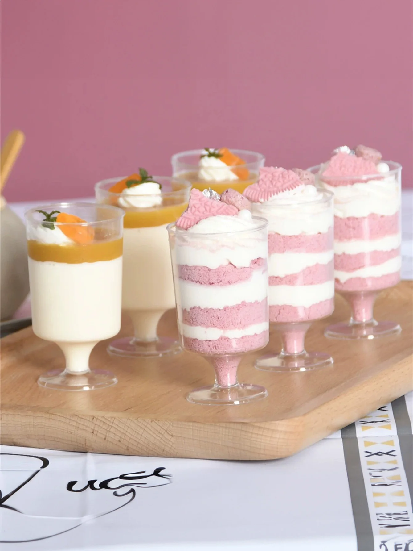 Tall Cup Shot Glass Western Dessert Cup Home Pudding Mold Dessert Without Spoon Ice Cream Mousse Pudding C 10pcs