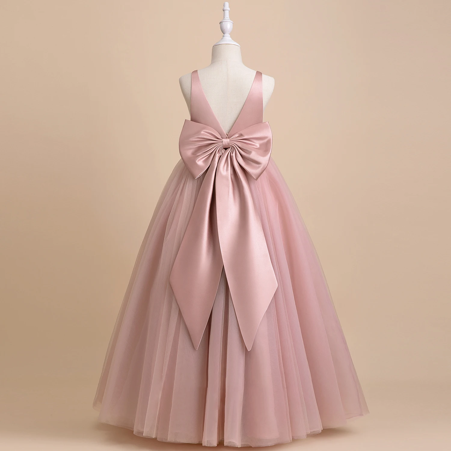 Girls Christmas Wedding Party Long Dress Princess Costume