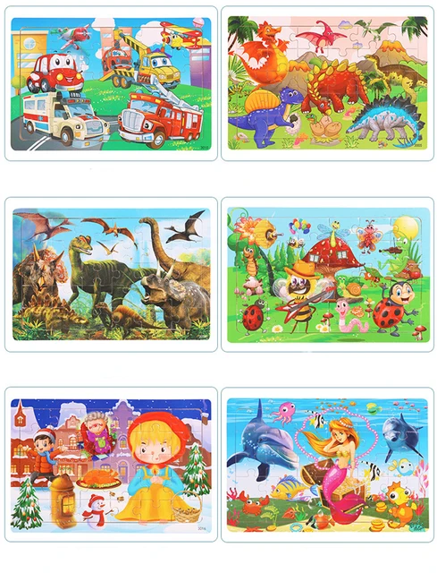 TOP BRIGHT 24 Pieces Puzzles for Kids Ages 3-8 Fire Rescue Wooden Puzzle