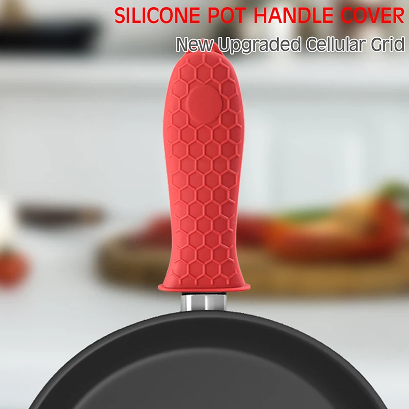 

Non-slip Silicone Hot Handle Holder Heat Resistant Potholder Cookware Handle Cast Iron Skillets Handles Kitchen Gadgets