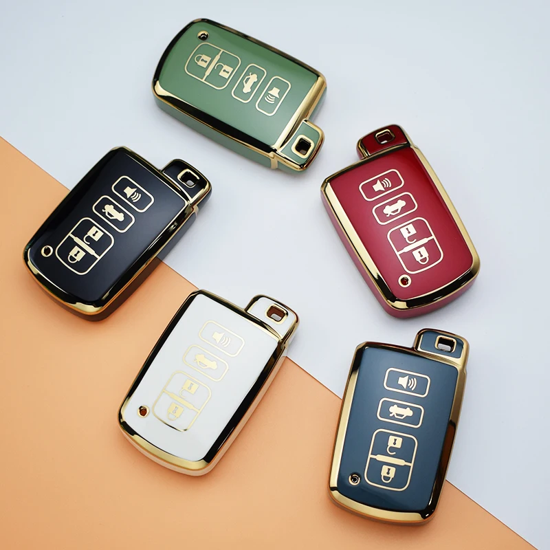 Premium TPU Car Key Case Cover - Elegant Auto Shell Holder and Fob Keychain
