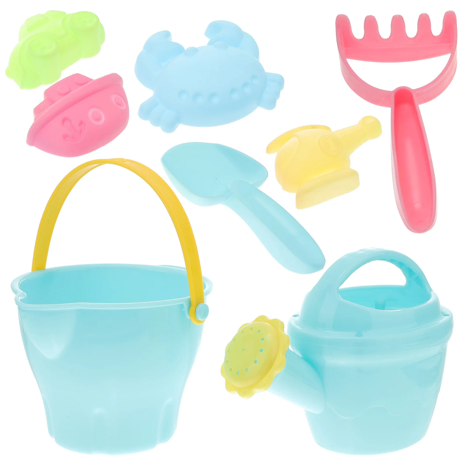 

8 Pcs Children's Beach Toys Toddlers Sand Castle for Buckets Sandcastle Plastic
