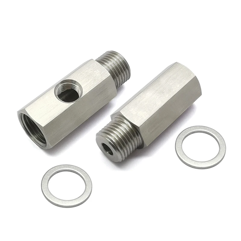 NPT Oil Pressure Sensor Tee 1/8-NPT Adapter Turbo Supply Feed Line Gauge M16X1.5 3