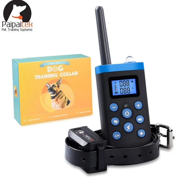 

2 IN 1 Dog Training Collar &Auto Anti Barking Collar, Shock Collar For All Breeds Dogs 10-110lbs ,Waterproof ,1100YD Range